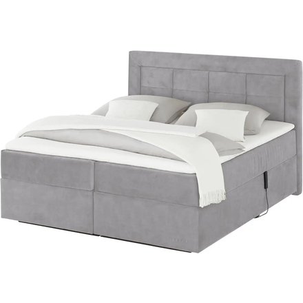 Jette Home Motor-Boxspringbett Jette Patch, grau