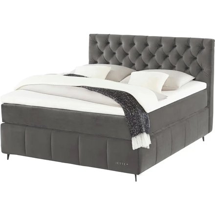 Jette Home Boxspringbett Jette Glam, grau