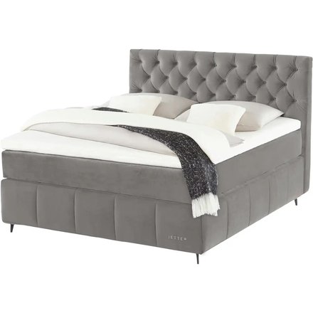 Jette Home Boxspringbett Jette Glam, grau