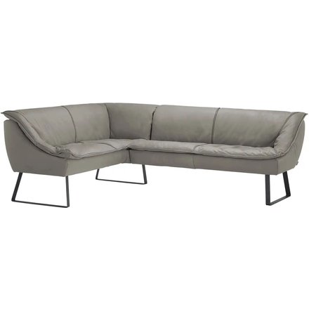 KOINOR Eckbank Leder Alino, grau