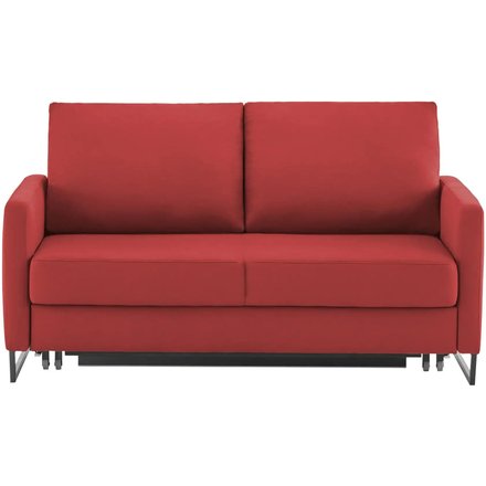 Schlafsofa aus Flachgewebe Fürth, rot