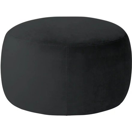 Samt Hocker Amadi, schwarz