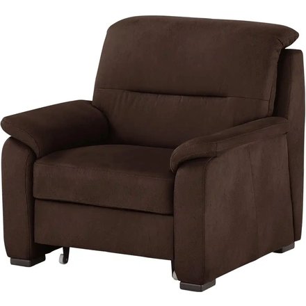 meinSofa Sessel mit ausziehbarem Hocker Vera, braun