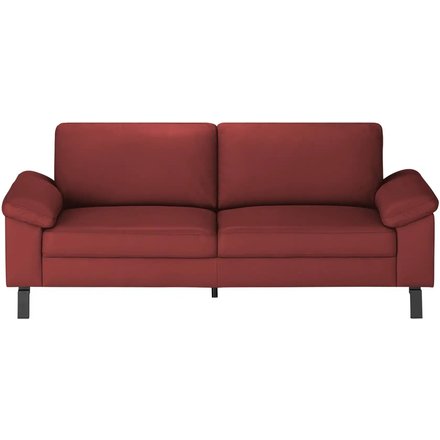 Max Schelling Ledersofa mit Winkelfüßen Maximum, rot