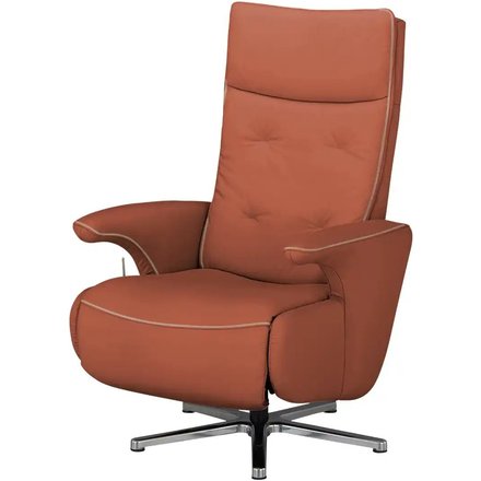 meinSofa Drehsessel aus Leder Franzi, rot