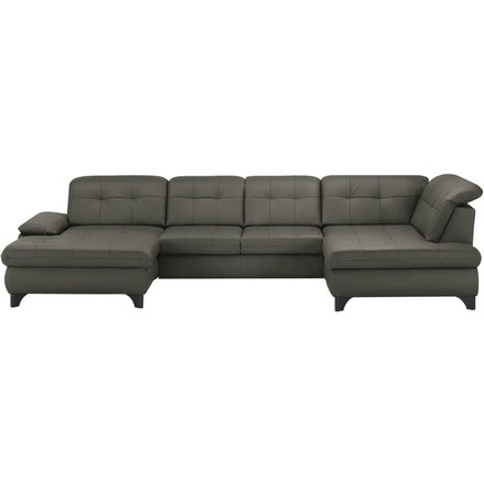 Lounge Collection Wohnlandschaft Leder Jona, grau