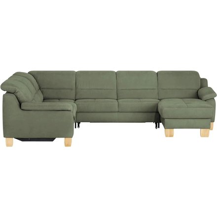 meinSofa Wohnlandschaft aus Mikrofaser Hanna, grün
