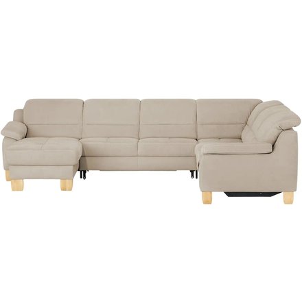 meinSofa Wohnlandschaft aus Mikrofaser Hanna, braun