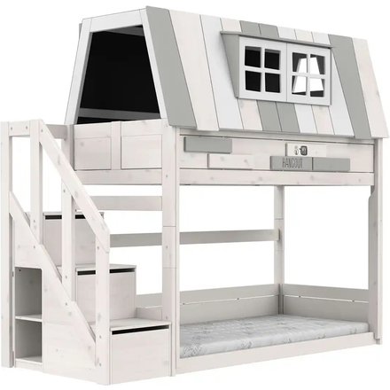 Lifetime Niedriges Abenteuerbett mit Treppe My Hangout, weiß