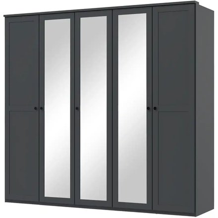 Drehtürenschrank, schwarz