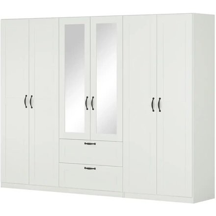 meinSchrank Drehtürenschrank Landhaus- Look Gracy, weiß