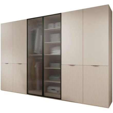 Drehtürenschrank 6 türig Sandbox, beige