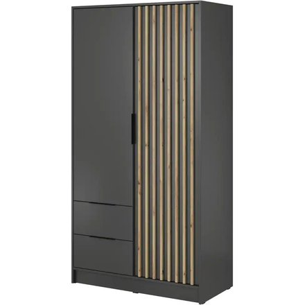 Drehtürenschrank, schwarz