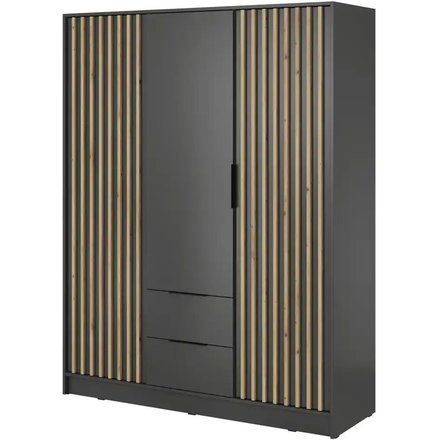 Drehtürenschrank Nelly, schwarz