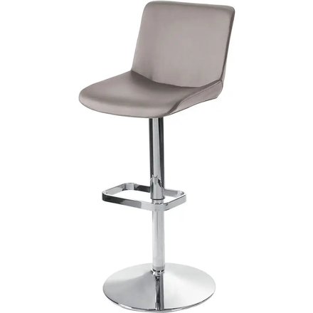 Barhocker Leder MyTina, grau