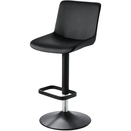 Barhocker Leder MyTina, schwarz
