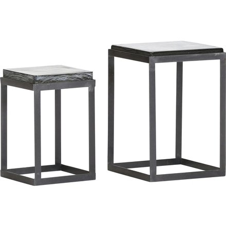 Beistelltisch 2er Set, silber Tische > Beistelltische - Möbel Kraft