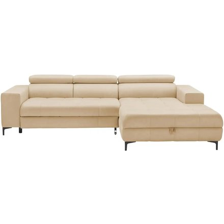 switch Ecksofa aus Mikrofaser Caro, beige