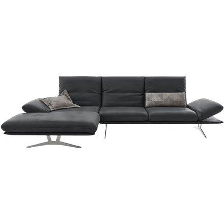 KOINOR Ecksofa Echtleder Francis, grau