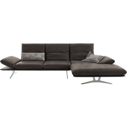 KOINOR Ecksofa Echtleder Francis, braun
