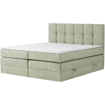 Boxspringbett mit Bettkasten Leeds, grün