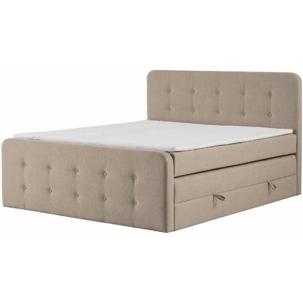 Boxspringbett mit Bettkasten Neapel, beige