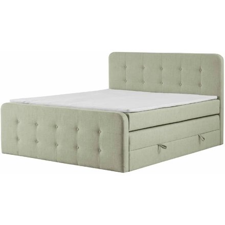 Boxspringbett mit Bettkasten Neapel, grün