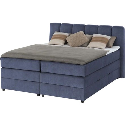 Boxspringbett mit Bettkasten Claire, blau