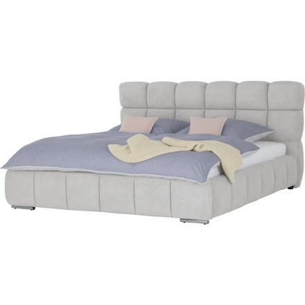 Polsterbett mit Bettkasten Savio, grau
