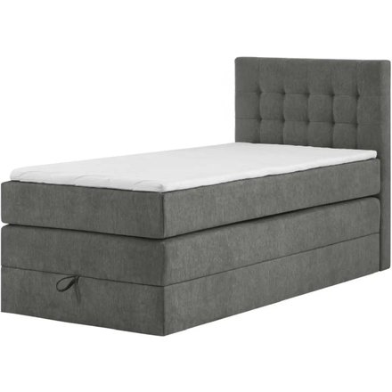 Boxspringbett mit Bettkasten Barcelona, grau