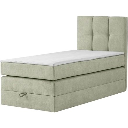 Boxspringbett mit Bettkasten Leeds, grün