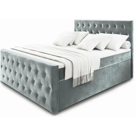 MASSENO Boxbett mit Bettkasten Fondi, grau