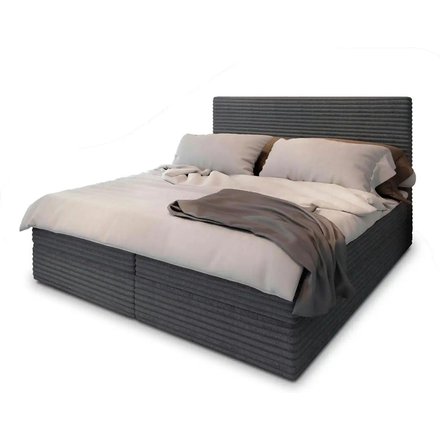 MASSENO Boxbett mit Bettkasten Pisa, grau