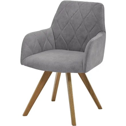 Woodford Esszimmerstuhl Damask, grau