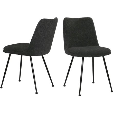 Stuhl 2er-Set, schwarz