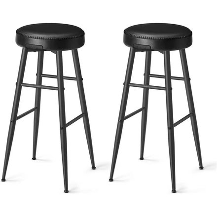 Barhocker 2er-Set, schwarz
