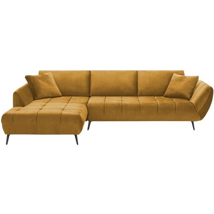 bobb Ecksofa mit Sitztiefenverstellung Carly, gelb