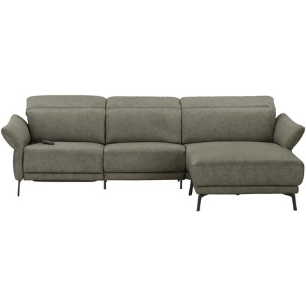 Wohnwert Ecksofa Leder Bellana, grün