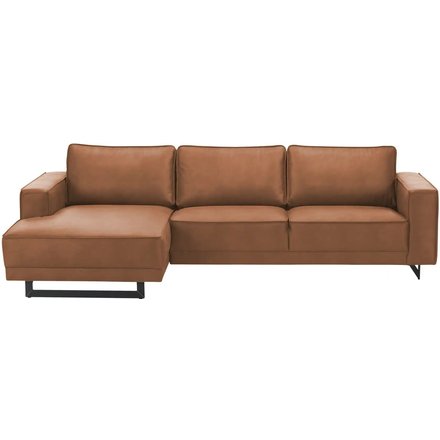 SOHO Ecksofa aus recyceltem Leder Sanja, braun