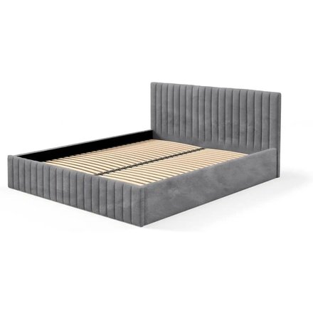 Polsterbett mit Bettkasten Sona, grau