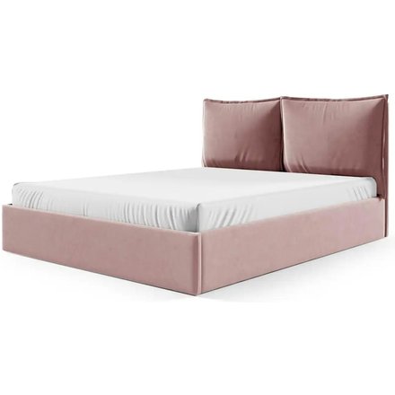 Polsterbett mit Bettkasten Glam, rosa/pink