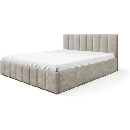 Polsterbett mit Bettkasten Eyla, beige