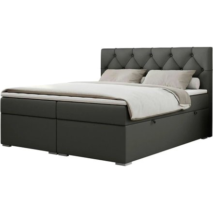 Boxbett mit Bettkasten Alda, grau
