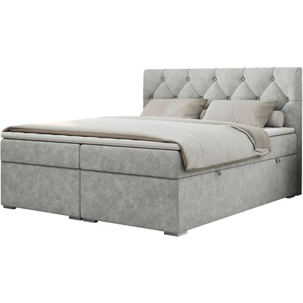Boxbett mit Bettkasten Alda, grau