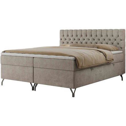 Boxbett mit Bettkasten Grimaldi, beige