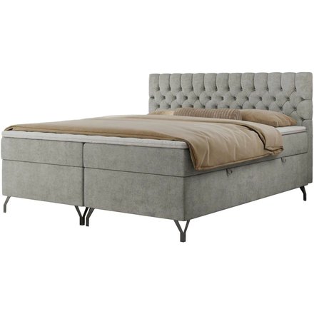 Boxbett mit Bettkasten Grimaldi, grau