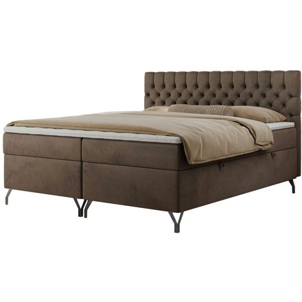 Boxbett mit Bettkasten Grimaldi, braun