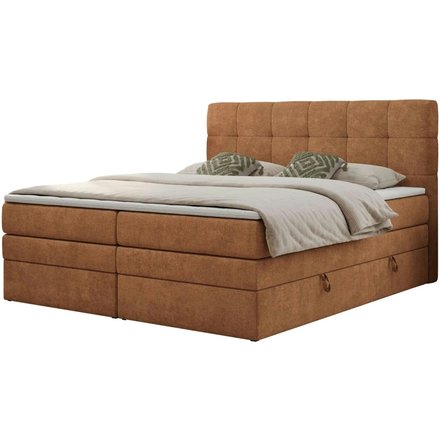 Boxspringbett mit Bettkasten Luka King, orange