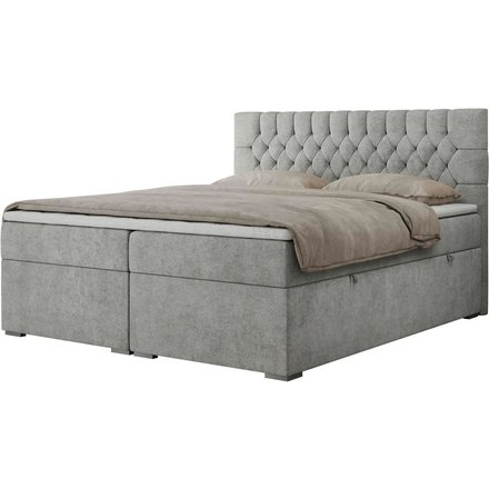 Boxbett mit Bettkasten Pera, silber