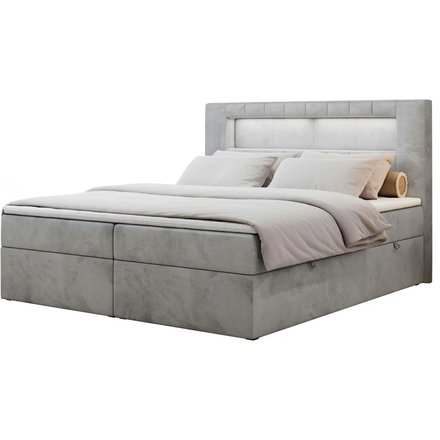 Boxbett mit Bettkasten Gold 5, grau